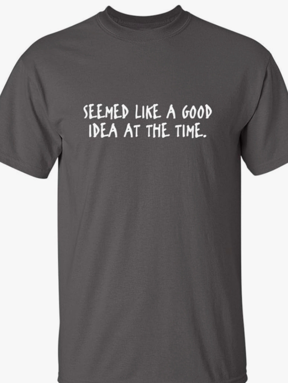 Graphic Men's Tee "Seemed Like A Good Idea At The Time" Size XL.